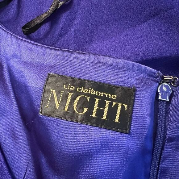 Liz Claiborne night‎ navy vintage evening dress - Picture 3 of 10